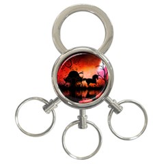 Drive In The Night By Carriage 3-ring Key Chain by FantasyWorld7