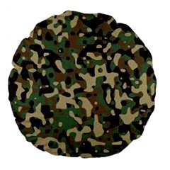 Army Pattern  Large 18  Premium Flano Round Cushions by myuique