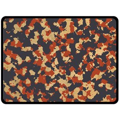 Aged Red, White, And Blue Camo Fleece Blanket (large)  by McCallaCoultureArmyShop