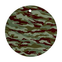 Brown And Green Camo Ornament (round)