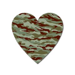 Brown And Green Camo Heart Magnet by McCallaCoultureArmyShop