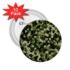 Dark Green Camouflage Army 2 25  Buttons (10 Pack)  by McCallaCoultureArmyShop