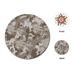 Tan Army Camouflage Playing Cards Single Design (round) by mccallacoulture