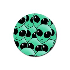 Alien Rubber Round Coaster (4 Pack)  by Sapixe