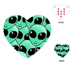 Alien Playing Cards Single Design (heart) by Sapixe