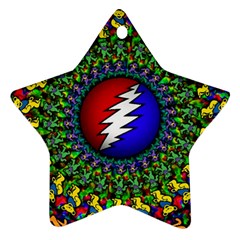 Grateful Dead Star Ornament (two Sides) by Sapixe