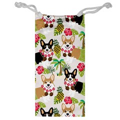 Corgis Hula Pattern Jewelry Bag by Sapixe