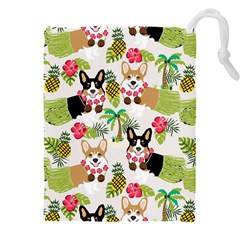 Corgis Hula Pattern Drawstring Pouch (4xl) by Sapixe