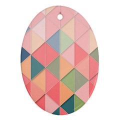 Background Geometric Triangle Oval Ornament (two Sides) by Sapixe