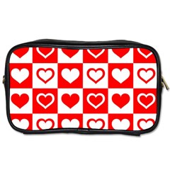 Background Card Checker Chequered Toiletries Bag (one Side)