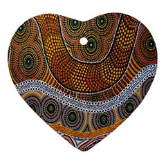 Aboriginal Traditional Pattern Ornament (heart)