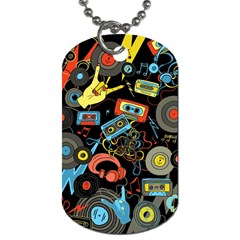 Music Pattern Dog Tag (one Side) by Sapixe