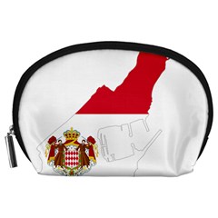 Monaco Country Europe Flag Borders Accessory Pouch (large)