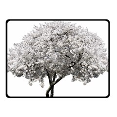 Nature Tree Blossom Bloom Cherry Fleece Blanket (small) by Sapixe