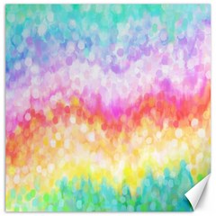 Rainbow Pontilism Background Canvas 12  X 12 