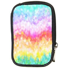 Rainbow Pontilism Background Compact Camera Leather Case