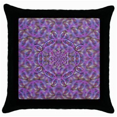 Skyscape In Rainbows And A Flower Star So Bright Throw Pillow Case (black) by pepitasart