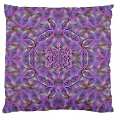 Skyscape In Rainbows And A Flower Star So Bright Large Cushion Case (one Side)