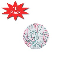 Flowers 1  Mini Buttons (10 Pack) 