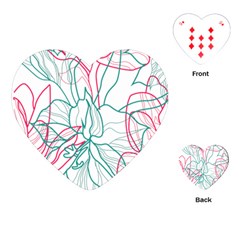 Flowers Playing Cards Single Design (heart)