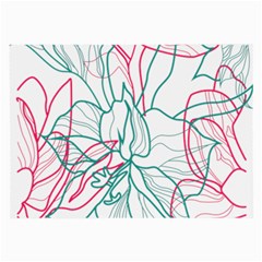 Flowers Large Glasses Cloth (2 Sides) by EvgeniaEsenina