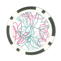 Flowers Poker Chip Card Guard