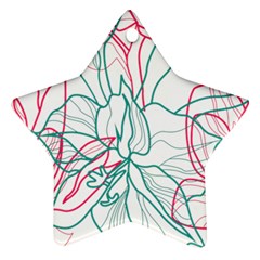 Flowers Star Ornament (two Sides)
