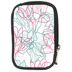 Flowers Compact Camera Leather Case