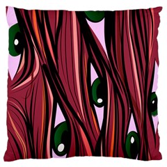 One Eyes Monster Large Flano Cushion Case (one Side) by EvgeniaEsenina