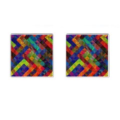 Abstract Colored Grunge Pattern Cufflinks (square) by fashionpod