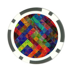 Abstract Colored Grunge Pattern Poker Chip Card Guard (10 Pack) by fashionpod