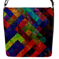 Abstract Colored Grunge Pattern Flap Closure Messenger Bag (s) by fashionpod