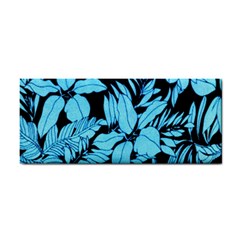 Blue Winter Tropical Floral Watercolor Hand Towel