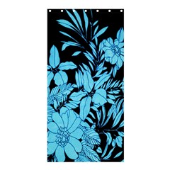 Blue Winter Tropical Floral Watercolor Shower Curtain 36  X 72  (stall) 