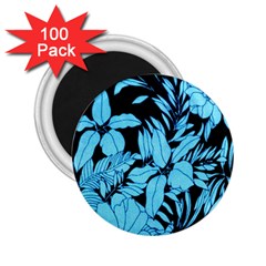 Blue Winter Tropical Floral Watercolor 2 25  Magnets (100 Pack)  by dressshop