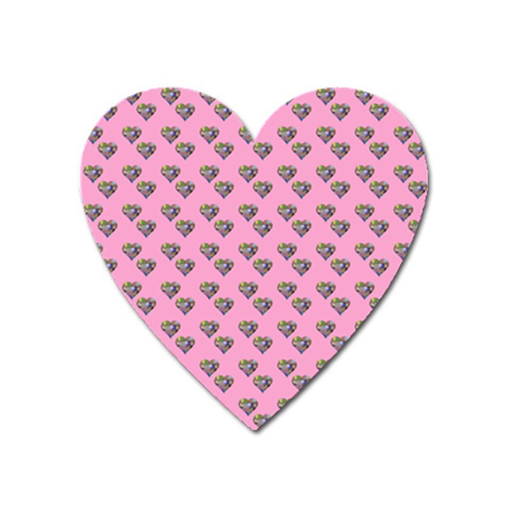 Patchwork Heart Pink Heart Magnet