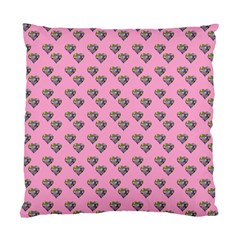 Patchwork Heart Pink Standard Cushion Case (two Sides) by snowwhitegirl