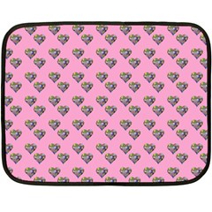 Patchwork Heart Pink Fleece Blanket (mini) by snowwhitegirl