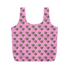 Patchwork Heart Pink Full Print Recycle Bag (m) by snowwhitegirl