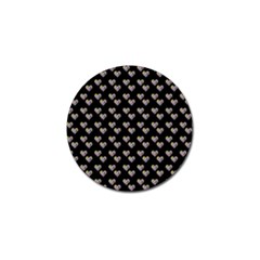 Patchwork Heart Black Golf Ball Marker by snowwhitegirl