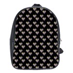 Patchwork Heart Black School Bag (Large) Front