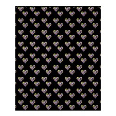 Patchwork Heart Black Shower Curtain 60  X 72  (medium)  by snowwhitegirl