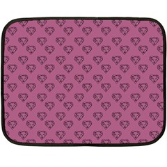 Heart Face Mauve Fleece Blanket (mini)