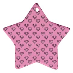 Heart Face Pink Ornament (star) by snowwhitegirl