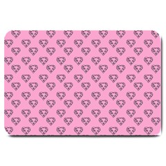 Heart Face Pink Large Doormat  by snowwhitegirl