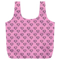 Heart Face Pink Full Print Recycle Bag (xxxl)