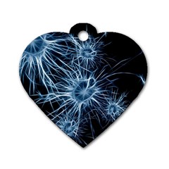 Neurons Brain Cells Structure Dog Tag Heart (one Side) by Alisyart
