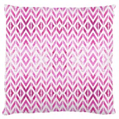 Chevrons Abstrait Rose Large Cushion Case (one Side)