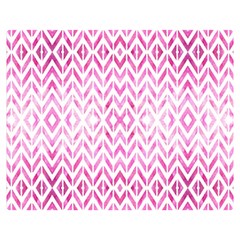 Chevrons Abstrait Rose Double Sided Flano Blanket (medium)  by kcreatif