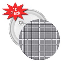 Pattern Carreaux Noir/gris 2 25  Buttons (10 Pack)  by kcreatif